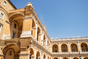 Detail of the building of the Sanctuary of the Holy House of Loreto, Marche - Italy