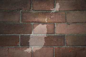 map of grenada on a old brick wall