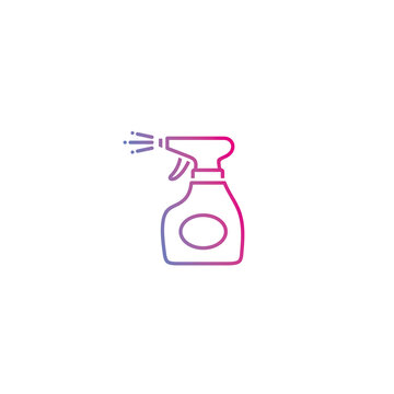 recommend clip art: Barber spray outline gradient icon vector