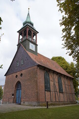 Fototapeta na wymiar St. John's Church (German: Johanniskirche) in the north German town of Plön was built in 1685 as an independent parish church when Plön's new town, Neustadt, was developed by Duke John Adolphus.