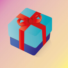 gift box with red ribbon