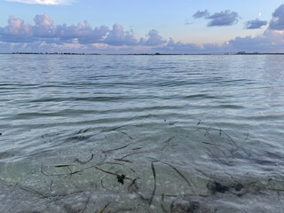 sunburst at sunset in the islands