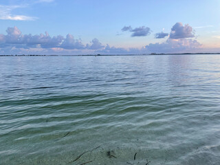 sunburst at sunset in the islands