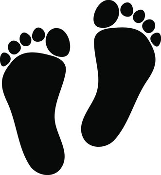 vector of the baby footprints