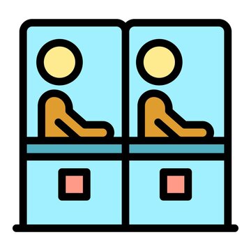 recommend clip art: Bank tax tellers icon. Outline bank tax tellers vector icon color flat isolated