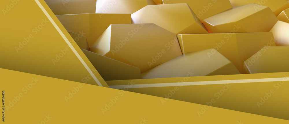 Aufkleber abstract background. hexagon geometry shapes and folding graphic design with a business concept on y