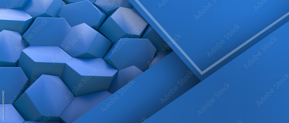 Poster abstract background. hexagon geometry shapes and folding graphic design with a business concept on b