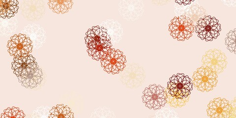 Light green, yellow vector natural backdrop with flowers.