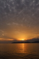 山口県　瀬戸内海の夕陽