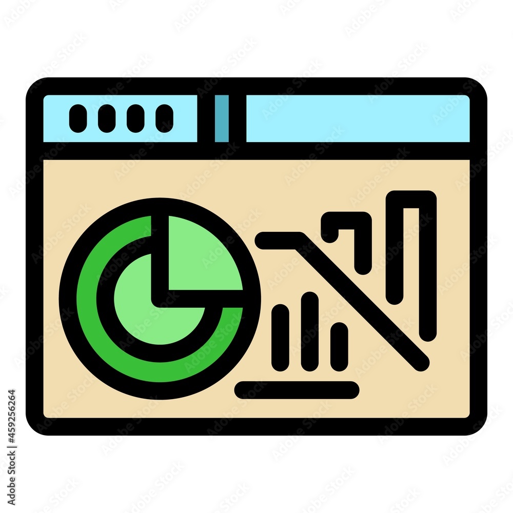 Poster web page trader icon. outline web page trader vector icon color flat isolated