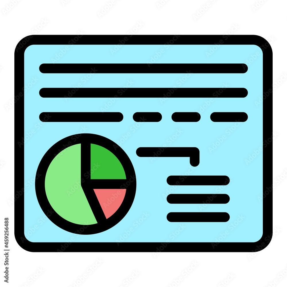 Aufkleber broker web page icon. outline broker web page vector icon color flat isolated
