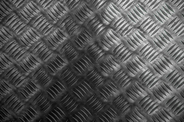 Background of metal diamond plate in silver color.