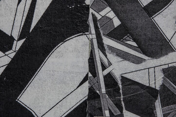 Geometrical patterns decorations on the wall. Can use for background