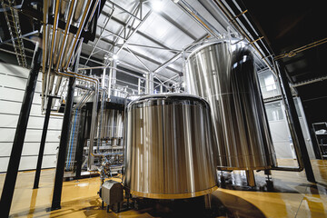 Craft beer brewing equipment in privat brewery