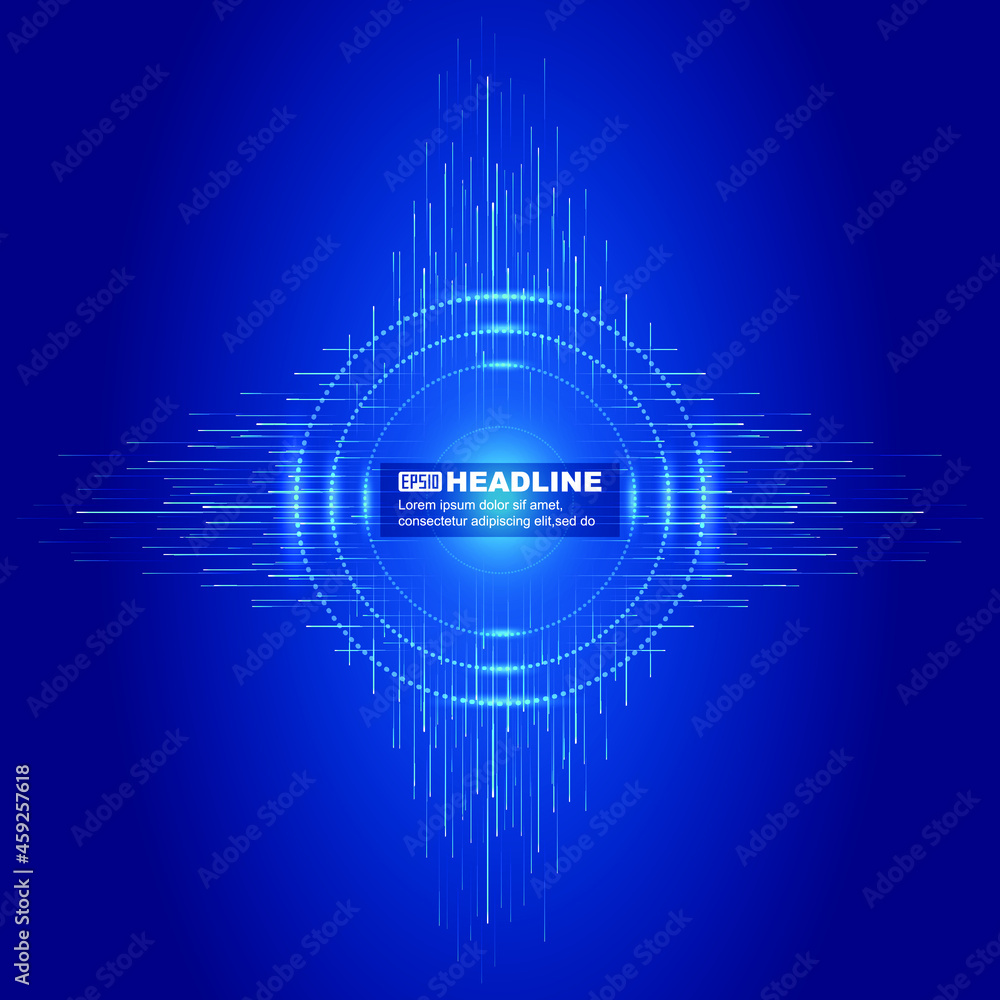 Poster luminescent dot coil with ray internet technology vector background