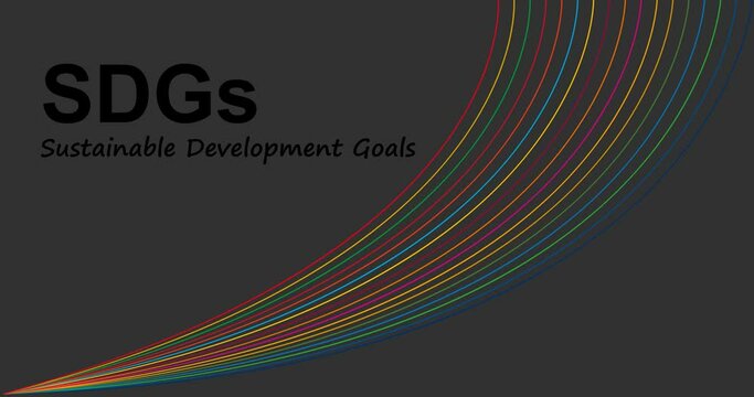SDGs image line and tittle animation