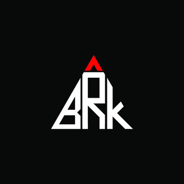 BRK letter logo creative design. BRK unique design
