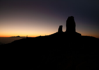 Silhouette of Roque Nublo