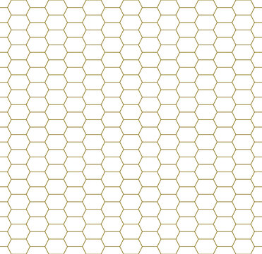 Seamless geometric ornament . Golden color .Thin lines.