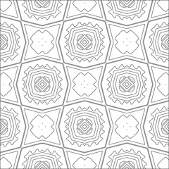 Vector pattern with symmetrical elements . Repeating geometric tiles from striped elements. black patterns.
