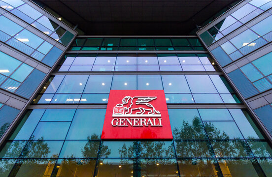 Saint-Denis, France- 26 septembre 2021: Vue ext&eacute;rieure de Generali France, compagnie d'assurances fran&ccedil;aise filiale du groupe italien Generali