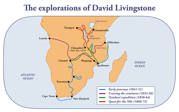 The travels and explorations of David Livingstone in Africa