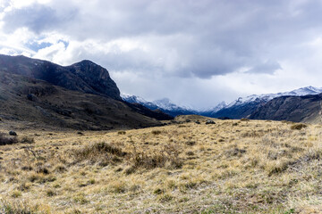 Fototapeta na wymiar Trekking around Mount Fitz Roy in Los Glaciares National Park