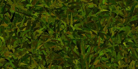 Dark Green vector template with crystals, triangles.