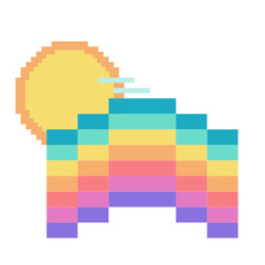 Rainbow with Sun (Pixelated)