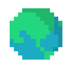 The Earth (Pixelated)