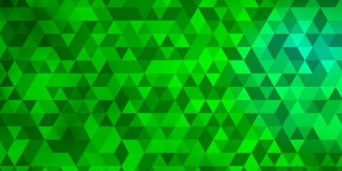 Light Green vector template with crystals, triangles.