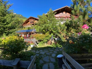 Rose Garden Uhrerhof (The highest rose garden in Europe) or Rosarium Uhrerhof (Höchstgelegener Rosengarten Europas) or Roseto Ortisei - South Tyrol, Italy (Südtirol, Italien)
