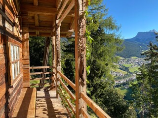Rose Garden Uhrerhof (The highest rose garden in Europe) or Rosarium Uhrerhof (Höchstgelegener Rosengarten Europas) or Roseto Ortisei - South Tyrol, Italy (Südtirol, Italien)