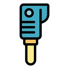 Temperature thermal imager icon. Outline temperature thermal imager vector icon color flat isolated