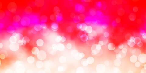 Light Red vector pattern with spheres.