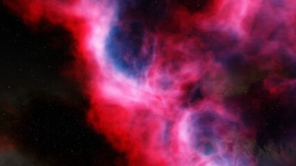colorful nebula, science fiction wallpaper 3d illustration