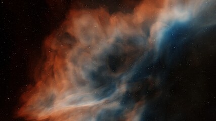 colorful nebula, science fiction wallpaper 3d illustration