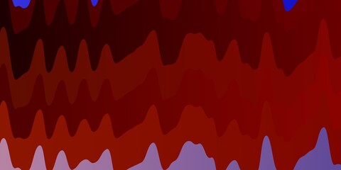 Light Blue, Red vector backdrop with curves.