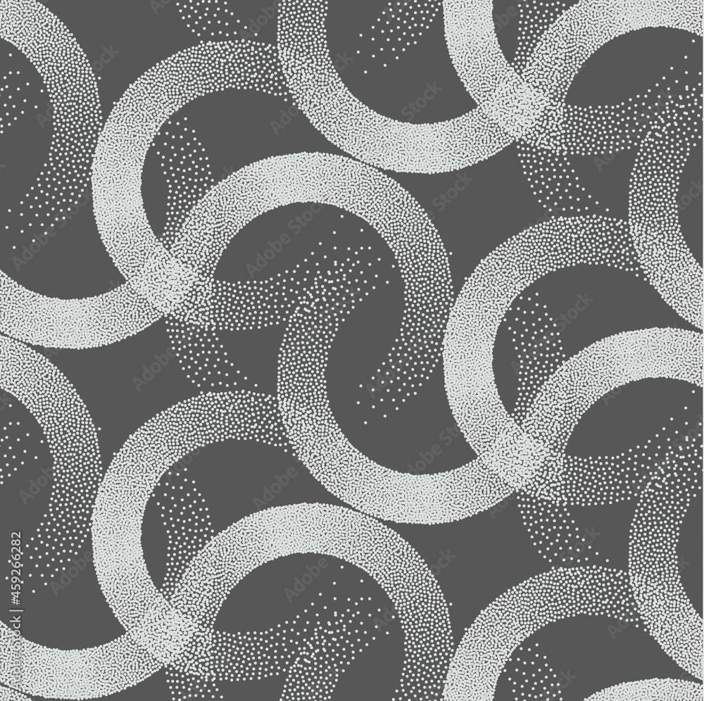 Wall mural stipple seamless pattern in retro style on grey background. vector stipple texture can be used for f