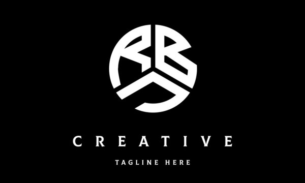 RBJ circle three letter logo vector