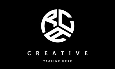 RCA circle three letter logo vector