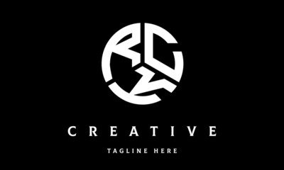 RCK circle three letter logo vector