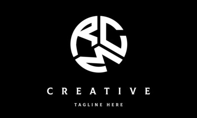 RCM circle three letter logo vector