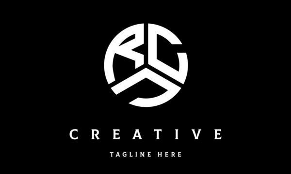 RCJ circle three letter logo vector