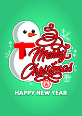 Merry christmas illustration vector graphics for banner, apparel, poster, card, wall art. Eps 10