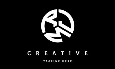 Obraz premium RJM circle three letter logo