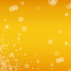 Oktoberfest background. Beer foam. Craft lager splash. Czech pin