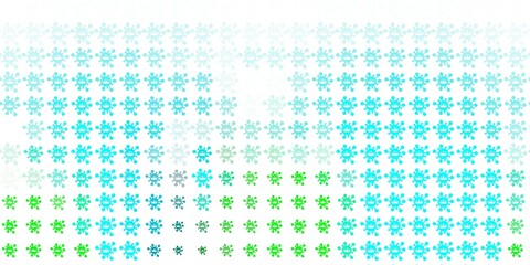 Light Blue, Green vector texture with disease symbols.