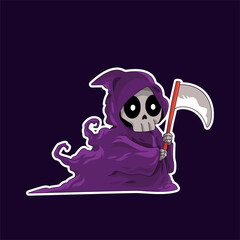 Hand Drawn Grim Reaper Halloween Element