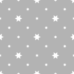 seamless pattern with stars on grey surface. vector illustration 